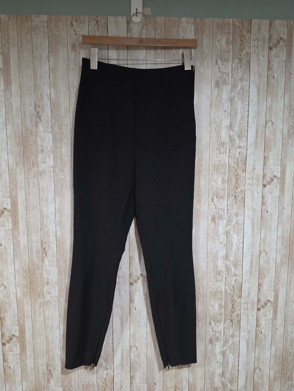 Alc Pintuck Side Zip Black Minimalist Pants Size 6